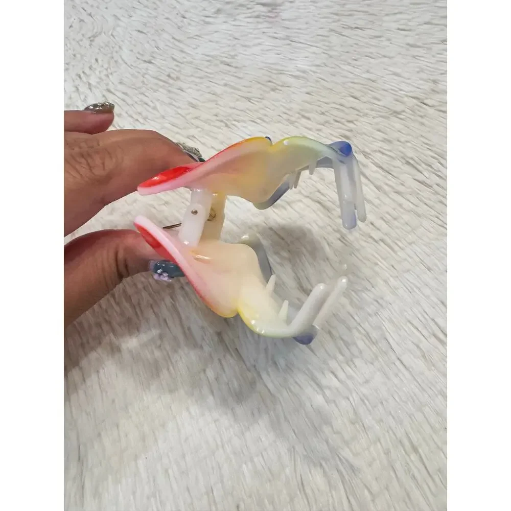 Tropical Hawaiian flower large hair claw clip colorful